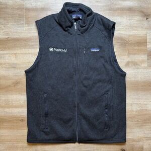 Patagonia Vest Men Medium Dark Gray Better Sweater Full Zip Fleece Outdoors